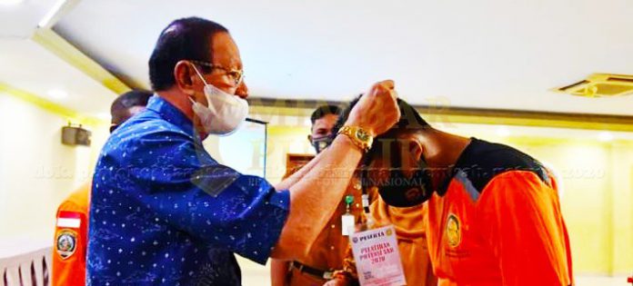 Bupati Natuna Hamid Rizal buka pelatihan Potensi SAR Pertolongan di Permukaan Air digelar di Natuna Hotel, Senin (26/10/2020)