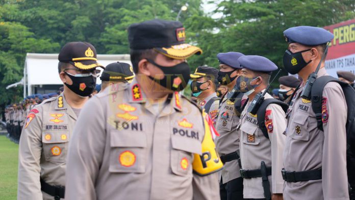 Kapolda Sumbar Pimpin Apel Gelar Pasukan BKO Pengamanan Pemungutan Suara