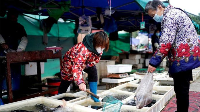 Pasar Basah di Wuhan, diduga tempat merebaknya virus Corona | Foto : Ist