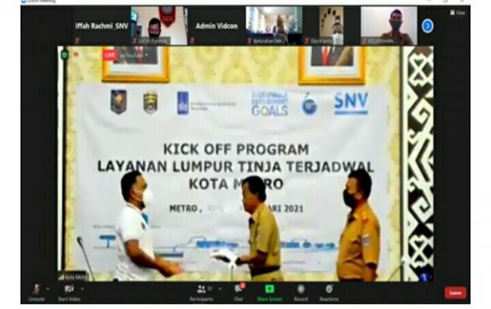 Kick Off Program Layanan Lumpur Tinja Terjadwal Kota Metro