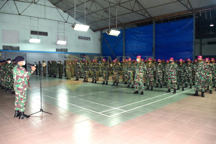 Apel khusus yang dilaksanakan di Gor Candrasa Mako Lantamal VI dan dipimpin langsung oleh Komandan Lantamal VI (Danlantamal VI) Laksamana Pertama TNI Dr. Benny Sukandari, S.E., M.M., CHRMP.