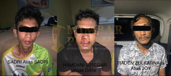 3 tersangka yang dibekuk polisi