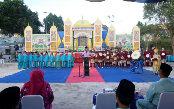 Wali Kota Batam, Muhammad Rudi, membuka Seleksi Tilawatil Qur'an (STQ) VIII tingkat Kecamatan Belakangpadang di Dataran Sekanak, Belakangpadang, Rabu (3/3/2021) sore.