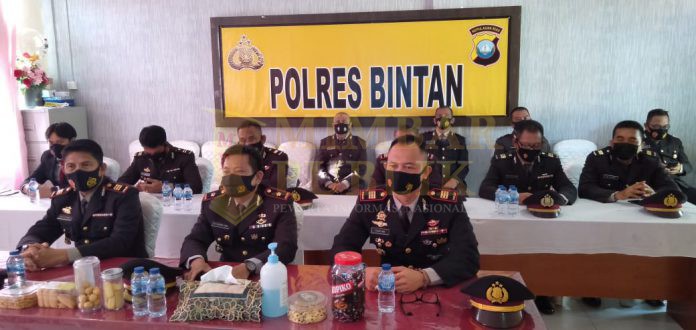 Polres Bintan mengikuti upacara memperingati lahirnya Pancasila pada Selasa (1 Juni 2011) secara Virtual