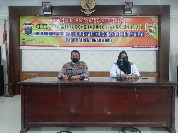 Pemeriksaan Psikologi Polres Tanah Karo