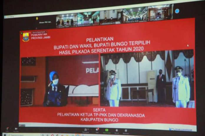 Sekda Tanjab Barat Menghadiri Acara Pelantikan Bupati Dan Wakil Bupati Muaro Bungo