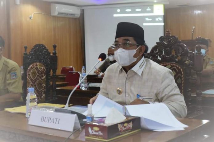 Bupati Tanjab Barat Menghadiri Sekaligus Membuka Rapat Video Conference