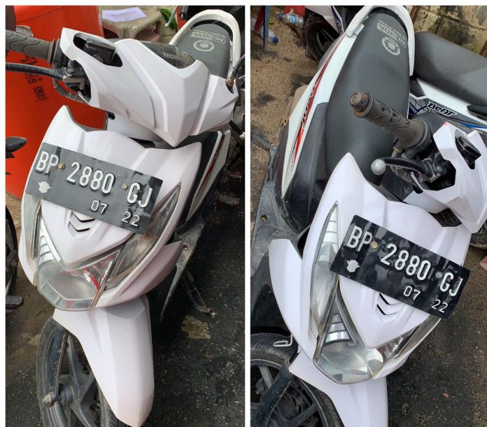 Barang bukti yang berhasil diamankan berupa 2 unit sepeda motor