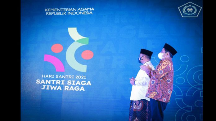 Menteri Agama Yaqut Cholil Qoumas telah merilis tema dan logo Hari Santri 2021, pada Selasa, 21 September 2021, di Auditorium HM Rasjidi, Kantor Kementerian Agama Jakarta