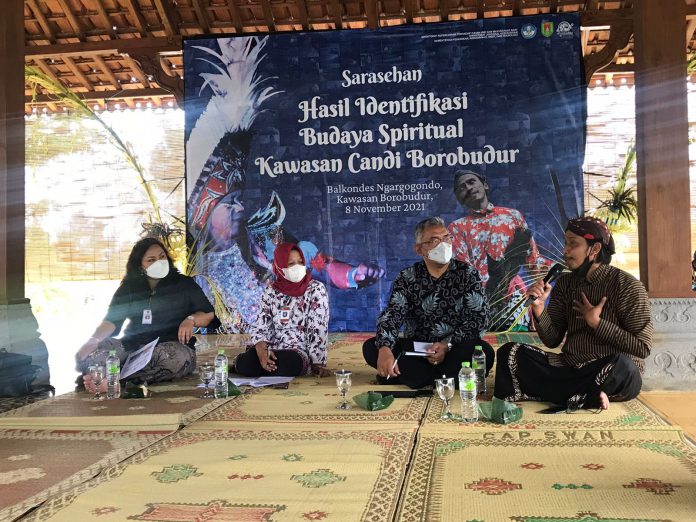 Acara sarasehan budaya spiritual kawasan Candi Borobudur di Balkondes Ngargogondo, Borobudur, Jawa Tengah, Senin 8 November 2021. (Foto Dok.)